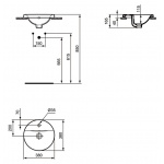      Ideal Standard Connect Umywalka wpuszczana w blat 38 cm, z otworem na baterię, biała E504101 WYPRZEDAŻ EKSPOZYCJI!!