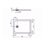 Ideal Standard Ultra Flat S Prostokątny brodzik prysznicowy 90 x 70 cm, Biały K8190FR