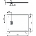 Ideal Standard Ultra Flat S Prostokątny brodzik prysznicowy 90 x 70 cm, Szary K8190FS