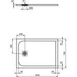 Ideal Standard Ultra Flat S Prostokątny brodzik prysznicowy 100 x 70 cm, Czarny K8218FV