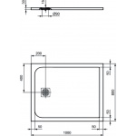 Ideal Standard Ultra Flat S Prostokątny brodzik prysznicowy 100 x 80 cm, Czarny K8219FV