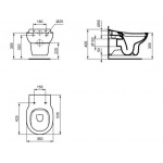 Ideal Standard Contour 21 Miska wisząca WC Rimless przystosowana dla dzieci, wysokość 355 mm, biały S312801
