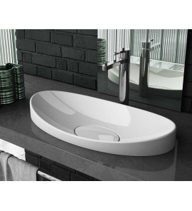   Eto Dudu Umywalka Wpuszczana w blat 65x35 cm biały 00219001 W MAGAZYNIE!!