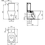 Ideal Standard Tesi Miska kompaktu WC - AquaBlade, Biała T008201