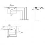 Ideal Standard Tesi Umywalka z powierzchniami bocznymi 63 cm, Biały T351001