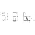 Ideal Standard Eurovit Kompakt WC - odpływ pionowy, deska sedesowa z duroplastu, Biały V337201