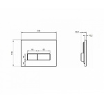 Ideal Standard Przycisk spłukujący, krawędzie prostokątne, Chrom mat W3708AD