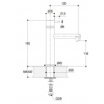 Ritmonio Diametro35 Bateria umywalkowa 1-otworowa stal nierdzewna E0BA0123DINOX