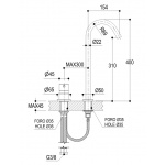 Ritmonio Diametro35 Bateria umywalkowa 2-otworowa stal nierdzewna E0BA0125H3INOX