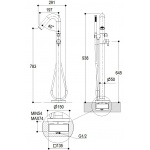 Ritmonio Diametro35 Bateria wannowa wolnostojąca stal nierdzewna E0BA0475ESTIX