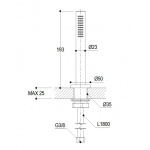 Ritmonio Słuchawka prysznicowa 193 mm stal nierdzewna 72U013