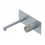 Ritmonio Diametro35 Concrete Bateria umywalkowa ścienna podtynkowa stal nierdzewna E0BA0117DINOX