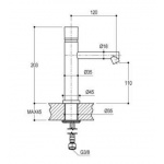    Ritmonio Diametro35 Concrete Bateria umywalkowa 1-otworowa inox E0BA0123DICM