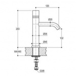 Ritmonio Diametro35 Concrete Bateria umywalkowa 1-otworowa stal nierdzewna E0BA0123CINOX