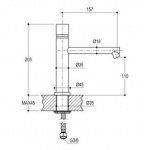 Ritmonio Diametro35 Concrete Bateria umywalkowa 1-otworowa stal nierdzewna E0BA0124DINOX