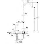 Ritmonio Diametro35 Concrete Bateria umywalkowa 2-otworowa stal nierdzewna E0BA0125H2INOX