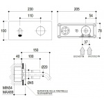 Ritmonio Diametro35 Concrete Bateria umywalkowa podtynkowa stal nierdzewna E0BA0116C
