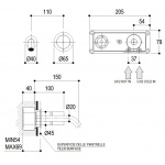 Ritmonio Diametro35 Concrete Bateria umywalkowa podtynkowa stal nierdzewna E0BA0116SPC