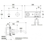 Ritmonio Diametro35 Concrete Bateria umywalkowa podtynkowa stal nierdzewna E0BA0117C