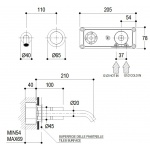 Ritmonio Diametro35 Concrete Bateria umywalkowa podtynkowa stal nierdzewna E0BA0117SPC.ICM