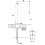 Ritmonio Diametro35 Bateria umywalkowa 1-otworowa chrom E0BA0121LCRL