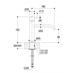 Ritmonio Diametro35 Bateria umywalkowa 1-otworowa chrom E0BA0124CLCRL