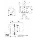 Ritmonio Diametro35 Concrete Mieszacz natryskowy/umywalkowy podtynkowy stal nierdzewna E0BA0144S/PINOX