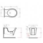Olympia Ceramica Formosa Bidet wiszący 55x37 biały połysk FOR2201N01