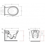 Olympia Ceramica Formosa Miska wisząca rimless 55x37 biały połysk FOR1202R01