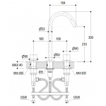 Ritmonio Diametro35 Bateria umywalkowa 3-otworowa chrom E0BA0109CRL