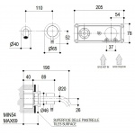 Ritmonio Diametro35 Bateria umywalkowa podtynkowa chrom E0BA0116SPCCRL