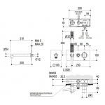 Ritmonio Diametro35 Bateria wannowo-natryskowa podtynkowa chrom E0BA0438CRL