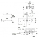 Ritmonio Diametro35 Bateria wannowo-natryskowa podtynkowa chrom E0BA0438CCRL