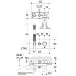 Ritmonio Diametro35 Bateria wannowo-natryskowa podtynkowa chrom E0BA0436CRL