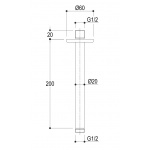 Ritmonio Ramię deszczownicy chrom U0BA8085H1CRL