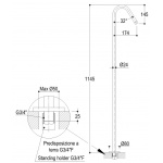    Ritmonio Diametro35 Wylewka umywalkowa wolnostojąca 115 cm biały E0BA0104H3C03