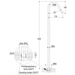 Ritmonio Diametro35 Wylewka wannowa wolnostojąca 83 cm chrom E0BA0104H2CRL