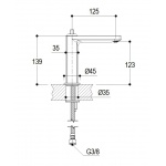    Ritmonio Haptic Bateria umywalkowa 1-otworowa czarna PR43AU201C04
