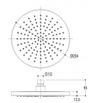 Ritmonio Deszczownica ABS 204 mm chrom 75A004CRL