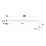     Ritmonio Ramię ścienne do deszczownicy 350 mm chrom Q0BA6068CRL W MAGAZYNIE!!