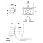 Ritmonio Reverso Mieszacz natryskowy podtynkowy chrom Q0BA6040S/PCRL