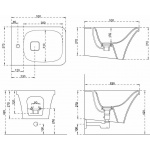      Hidra Flat Bidet Wiszący Biały FLW14.001 WYPRZEDAŻ MAGAZYNOWA!!