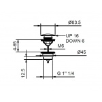 Fantini Korek Umywalkowy Click-Clack chrom 91 02 8434