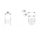 Fantini Zawór Odcinający Podtynkowy matt gun metal 47 P5 P291B