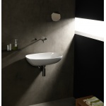 Flaminia Nuda Umywalka ścienna owalna 61x39,5 cm Biały ND60L