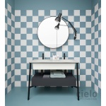 Cielo Catino Doppio Umywalka wpuszczana w blat 110x54 cm z otworem na baterie, Biały CALAD