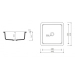 Marmorin Lena IV Umywalka wpuszczana w blat 44,8x44,8x16,7 cm Biały P_U_539_07_0448 
