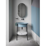 Cielo Catino Lustro 90x50 z szafką wewnątrz czarny CASPCONM