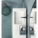 Cielo Milano Umywalka wpuszczana w blat 120x50 cm z otworem na baterie, Biały MILA