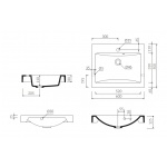 Marmorin Moira Bis 60 Umywalka meblowa/wpuszczana w blat 60x50x14,2 cm Biały P_U_059_01_0600 